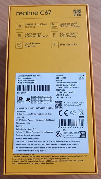 Telefon smartfon Realme C67 jak nowy