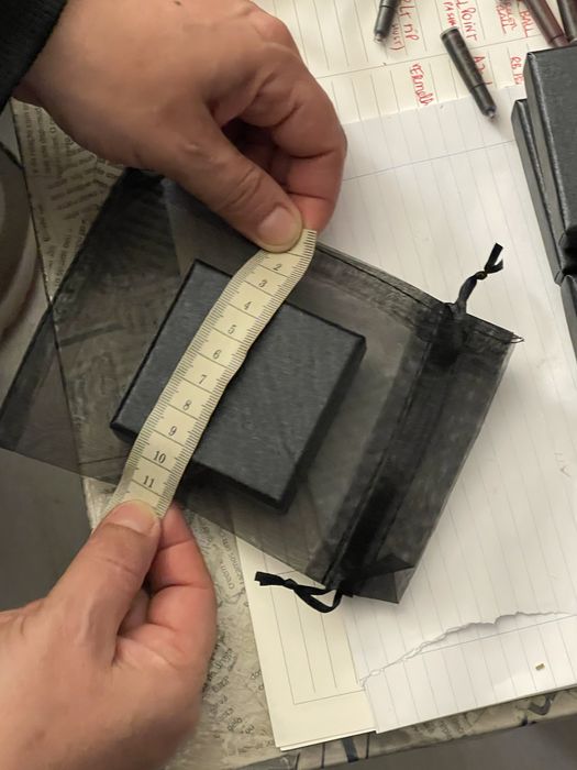 Caixas e sacos transparentes para jóias