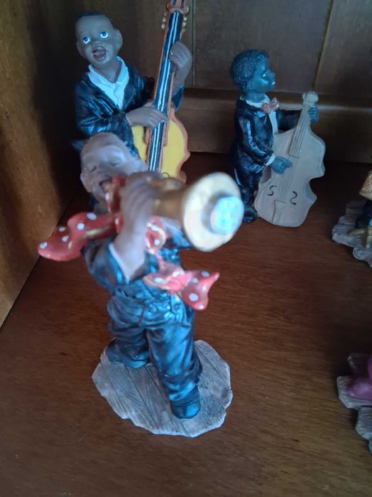 10 figuras em resina músicos de Nova Orleans, anos 80