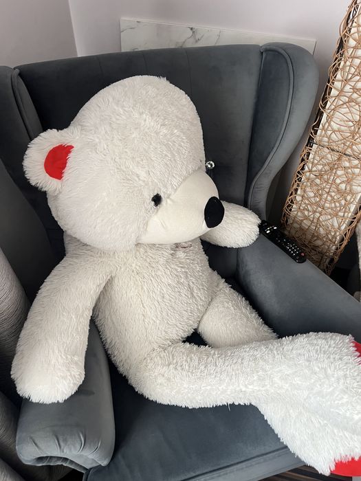 Duży 130 cn. biały miś bez zapachów good price