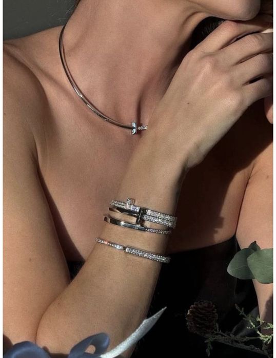 Bransoletka Tiffany&co 17 stebrna nowa