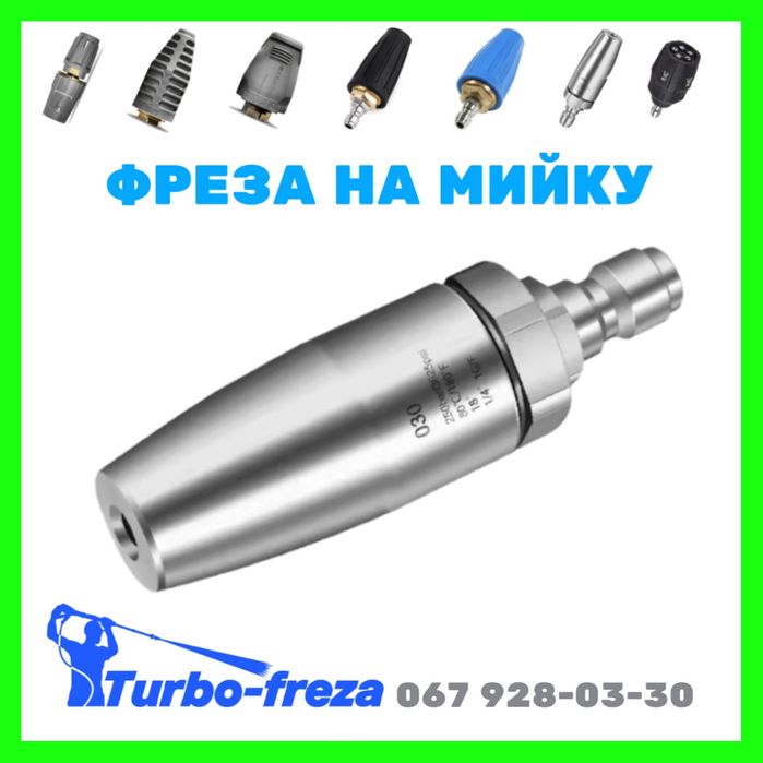 Грязьова фреза роторна турбо насадка до мийки Керхер K2 K3 K4 K5 K6 К7