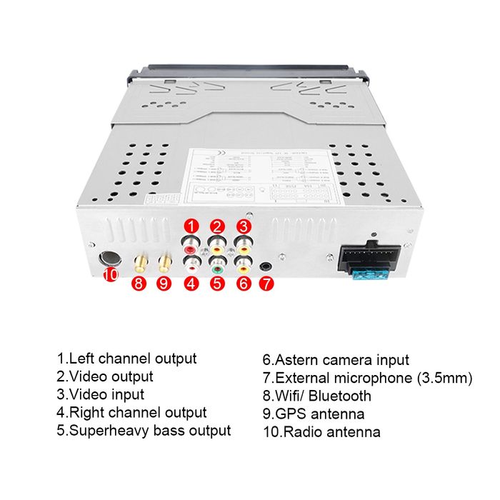 Rádio Android 15 1din Retrátil 2/64GB GPS CARPLAY Wi-Fi Bluetooth NOVO