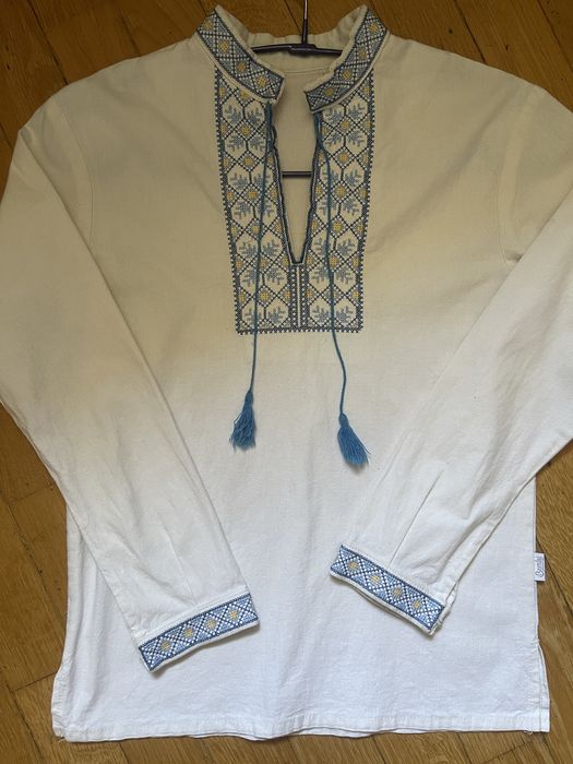 Вышиванка, лен, 8-9 лет