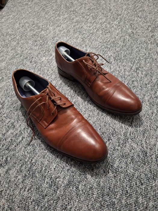 Buty męskie Gino Rossi skórzane brązowe r. 44