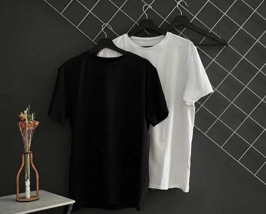 Базові Футболки Без Малюнка • 100% Cotton • Однотонна Майка XS-2XL