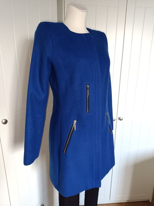 Płaszcz damski wiosenny płaszczyk wełniany wełna klasyczny Edima 38