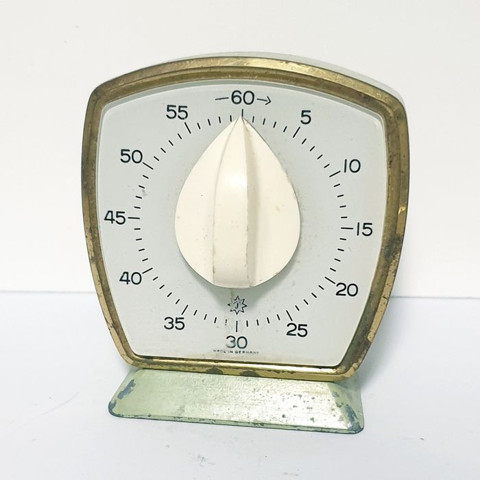 Temporizador de cozinha com alarme Junghans anos 50