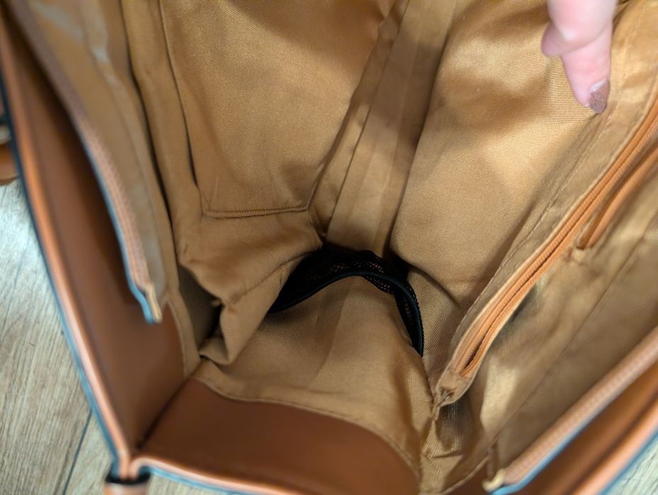 Skórzana torba biznesową, na laptopa dla kobiety shein