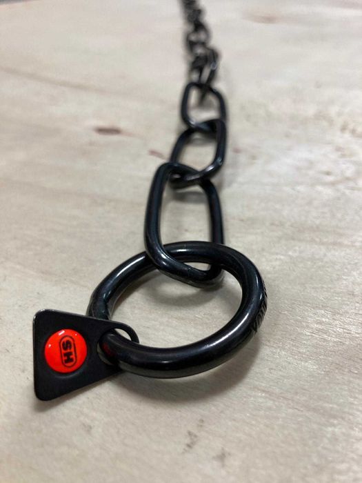 HS Sprenger Coleira Estranguladora Aço Negro Elos Longos - NOVA