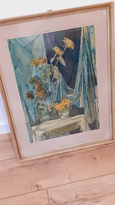 Obraz Kwiaty Alojzy Siwecki z prl z szybą Przy dużych zakupach gratis