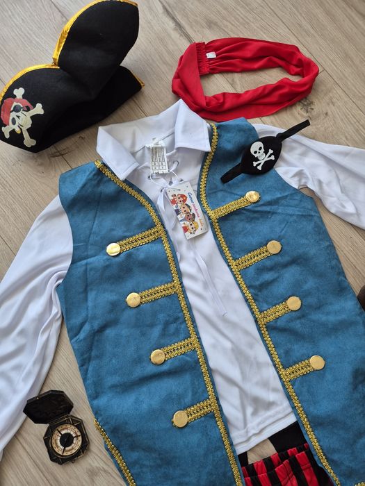 Nowy! Kostium Pirat Korsarz przebranie kostium