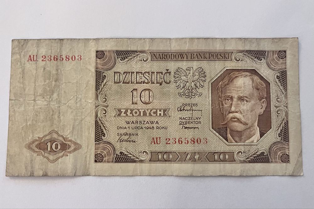 Banknot 10 zł 1948 seria AU