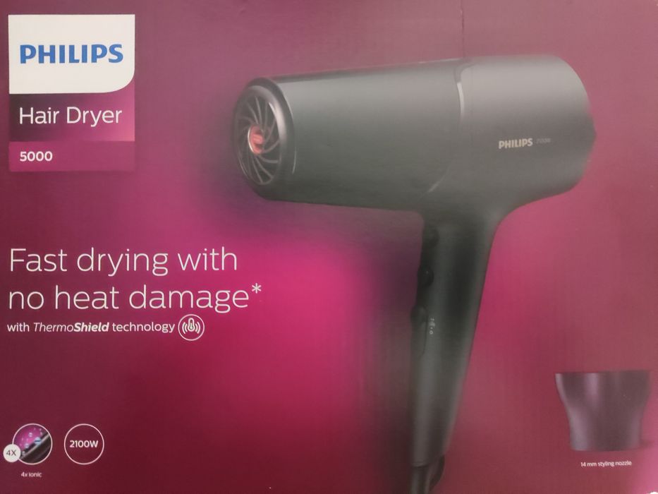 Фен Philips 5000 Series 2100W (BHD500/BHD504) на запчастини / донор