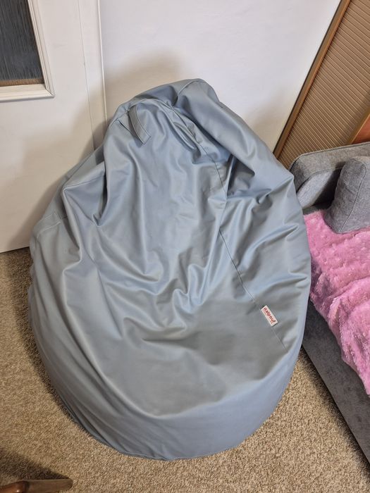 Pufa xl italpouf szara ekoskora