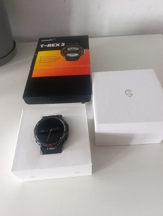 Smartwatch Amazfit T-Rex 2 Czarny (A2170) Stan Bdb + DODATKOWY PASEK Komplet