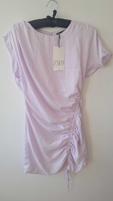 ZARA mini sukienka z marszczeniami rozmiar M