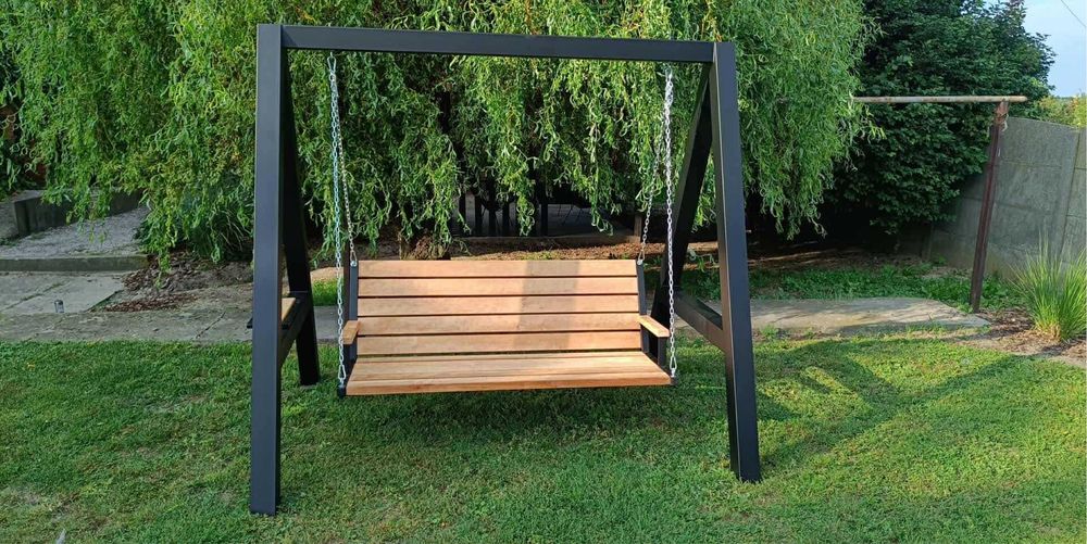 Huśtawka duza metalowa ogrodowa