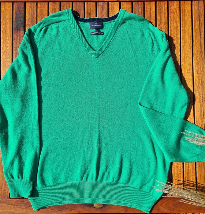 Męski sweter trawiasta zieleń  XL Blue Harbour
