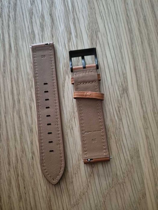 Skórzany pasek brązowy 20mm AMAZFIT GTS ZEPP E NEO GTR