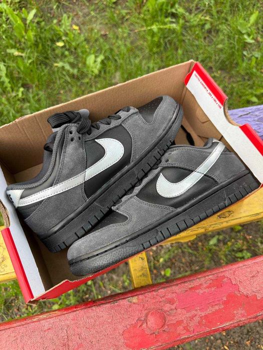 ОРИГІНАЛ! Nike Dunk Low Black/Grey 38 | II7636-001