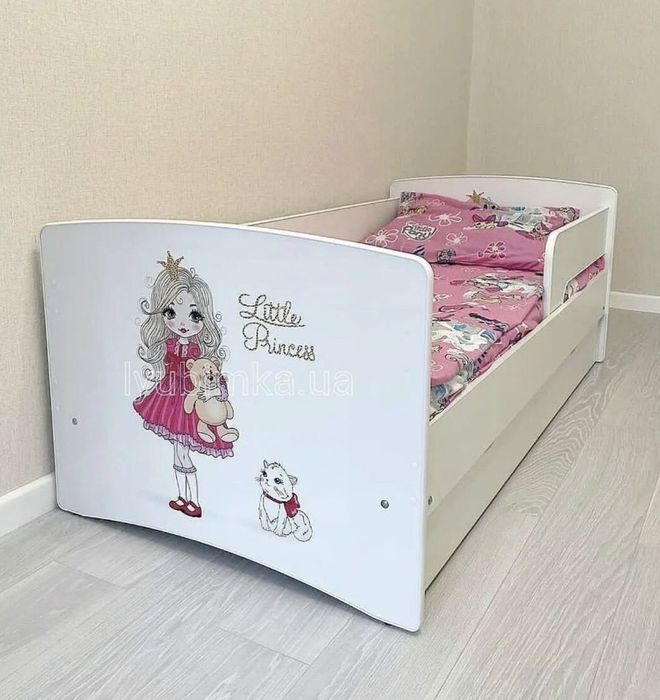 Ліжко для дітей принцеса тачки з ящиком  Одеса