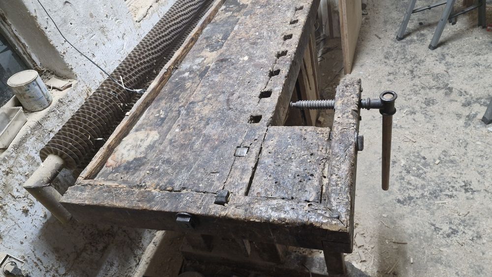 Stara strugnica stolarska do renowacji , stół warsztatowy