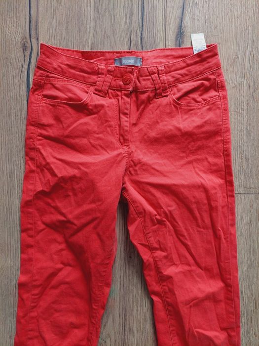 Czerwone spodnie rurki jeggins 36 m&s