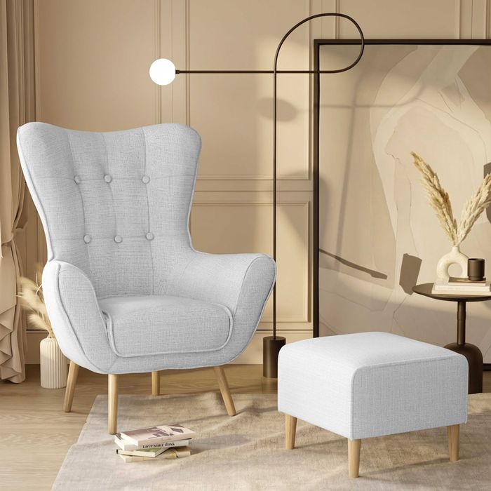 Fotel Uszak Neviro - Wygodny, Stylowy i Elegancki / możliwy podnóżek