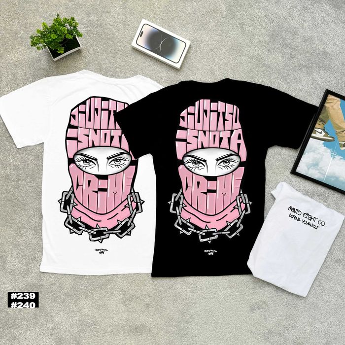 Черна / Белая • MANTO Футболка • Gloves • XS S M L XL XXL