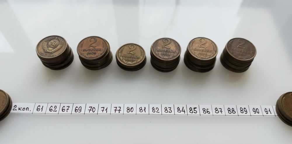 Монеты копейки 1  2  3  5  10  15  20  50 времен СССР