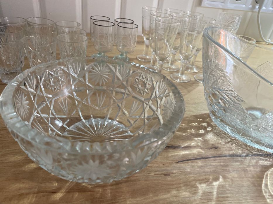 Кришталь вінтаж велика салатниця