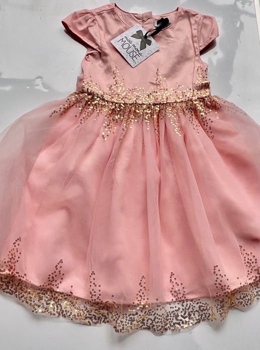 Miss Mona MOUSE tiul, cekiny, sukienka wizytowa NOWA