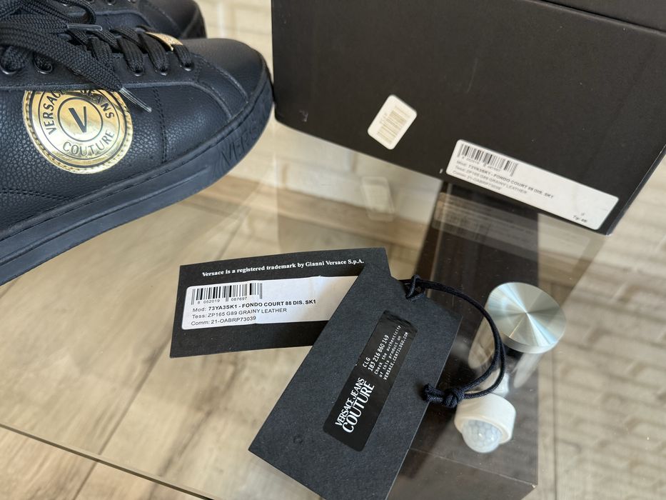 Кеди Versace Couture оригінал 40р, чорні з золотим