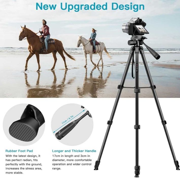 Tripod VICTIV P50 Aluminiowy Statyw do telefonu, aparatu, 172 cm