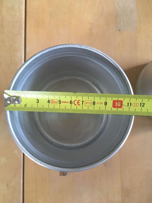Pote de aluminio, conjunto de 2