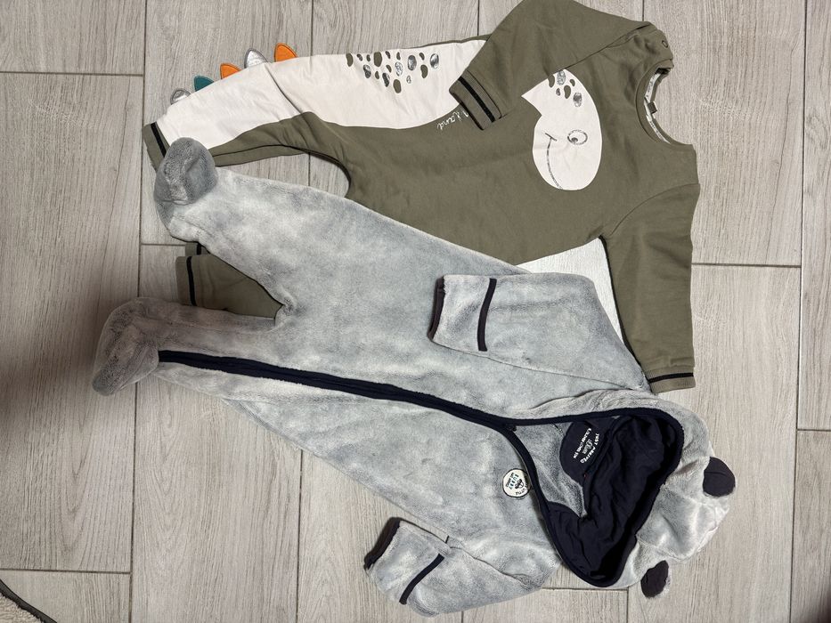 Телый флисовый ромпер та махровий комбез