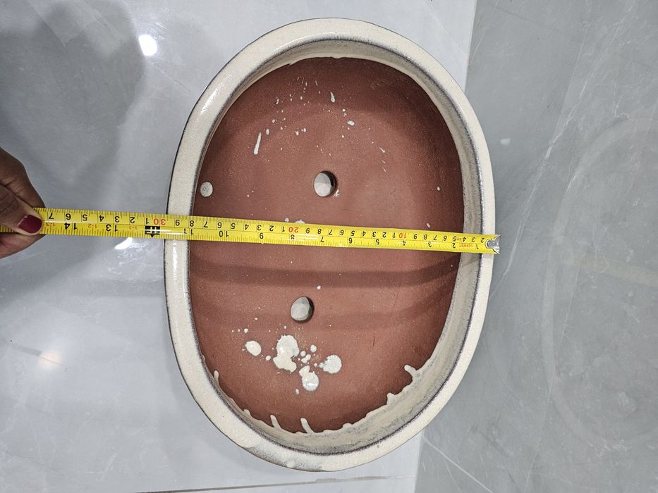 Vaso e prato grande para bonsai 38cmx30cmx9,5cm