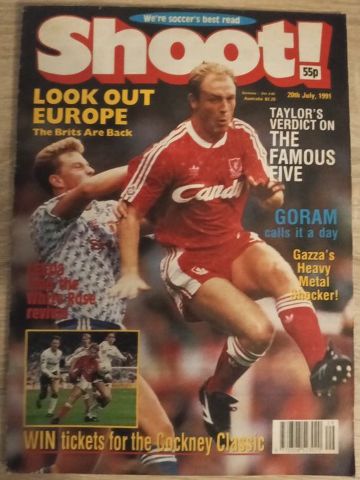 Tygodnik Angielski piłki nożnej Shoot  20 July 1991