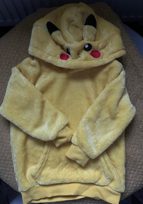 Pluszowa bluza z kapturem pikachu H&M roz. 98/104