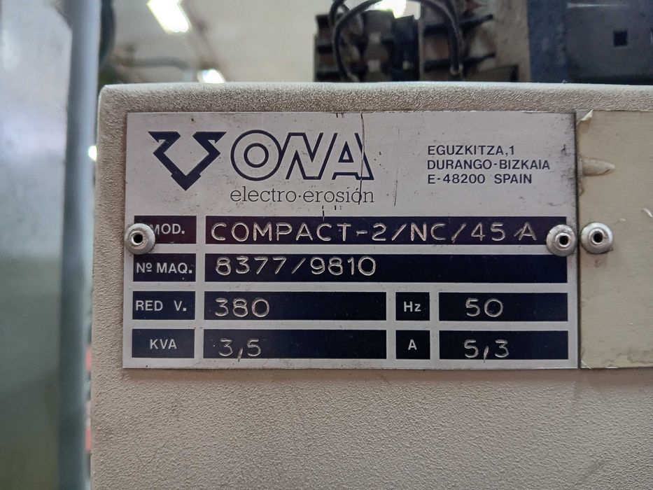 Máquina de Eletroerosão por Penetração ONA Compact-2 / NC