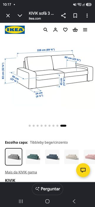 Vendo sofá 3 lugares