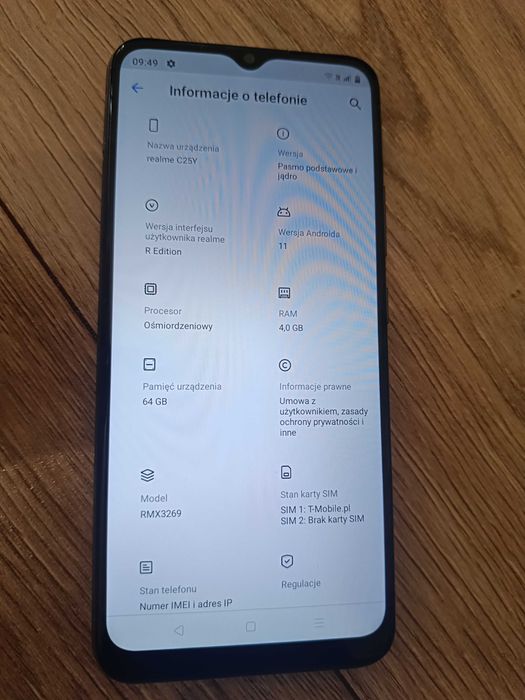 Realme C25Y 4/64GB Dual Sim 5000 mAh dobry stan