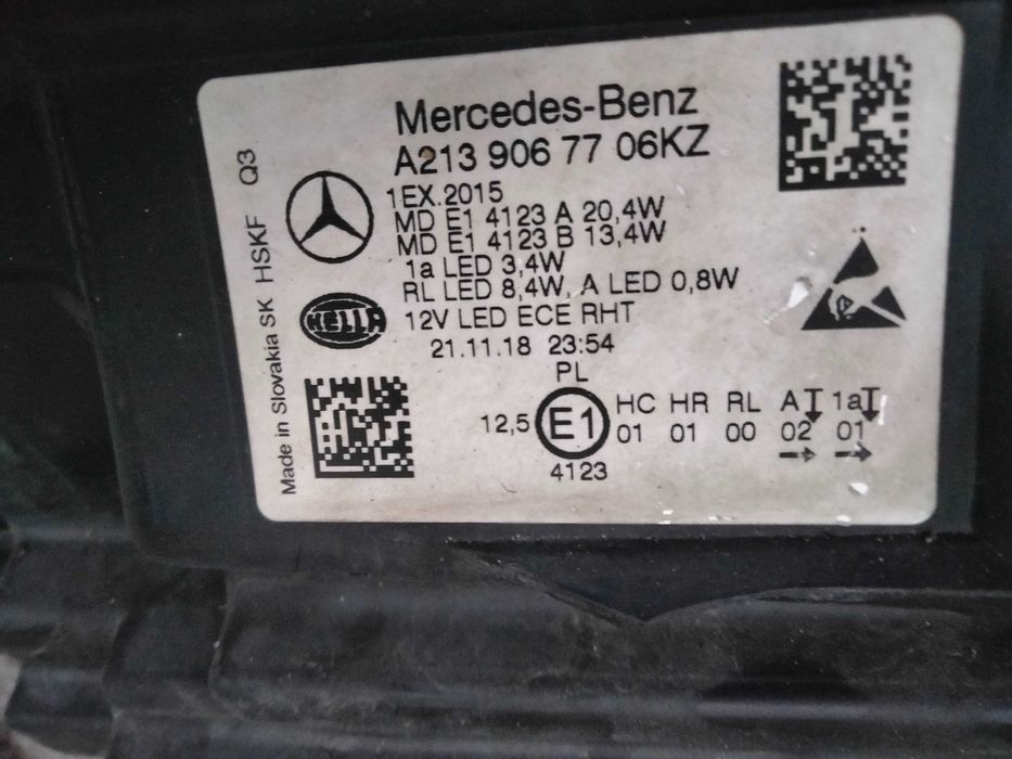 MERCEDES E klasa W213 lewa lampa led  A213.906.7706