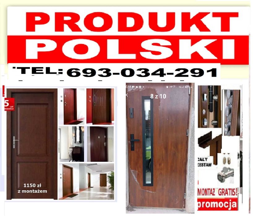 Drzwi wejściowe do mieszkania ZEWNĘTRZNE z montażem-wewnątrzklatkowe