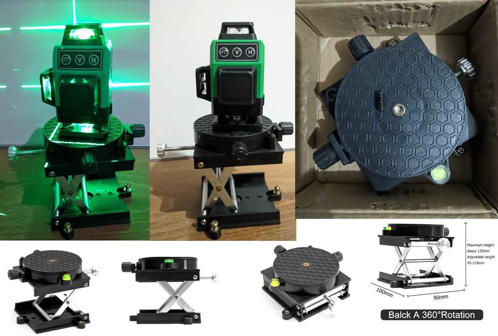 Лазерный уровень нивелир Hilda 4D 16 л.360° микролифт пульт кейс