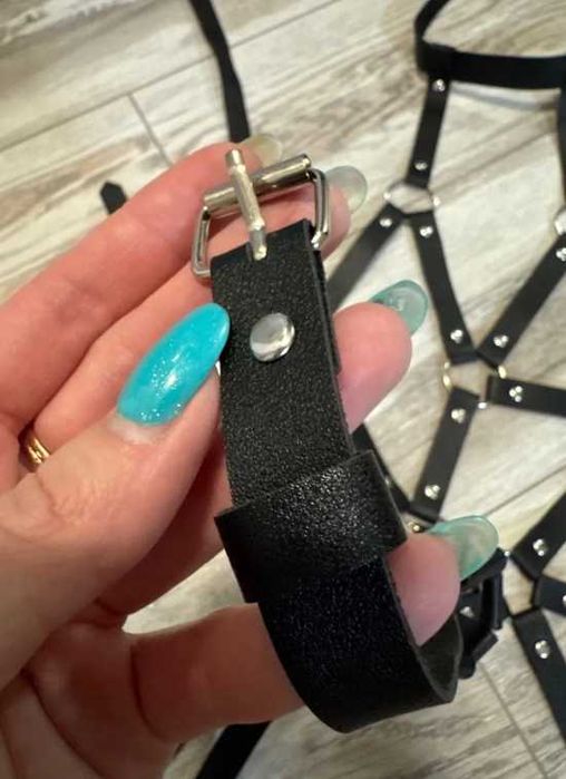 Harness uprząż na cale cialo skora