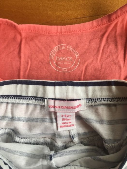 Conjunto menina 3/4 anos verão