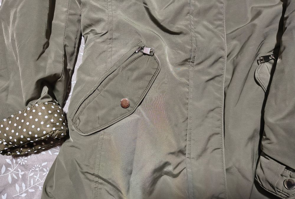 Kurtka dwustronna parka khaki H&S roz. 40