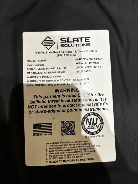 Балістика Slate Solutions